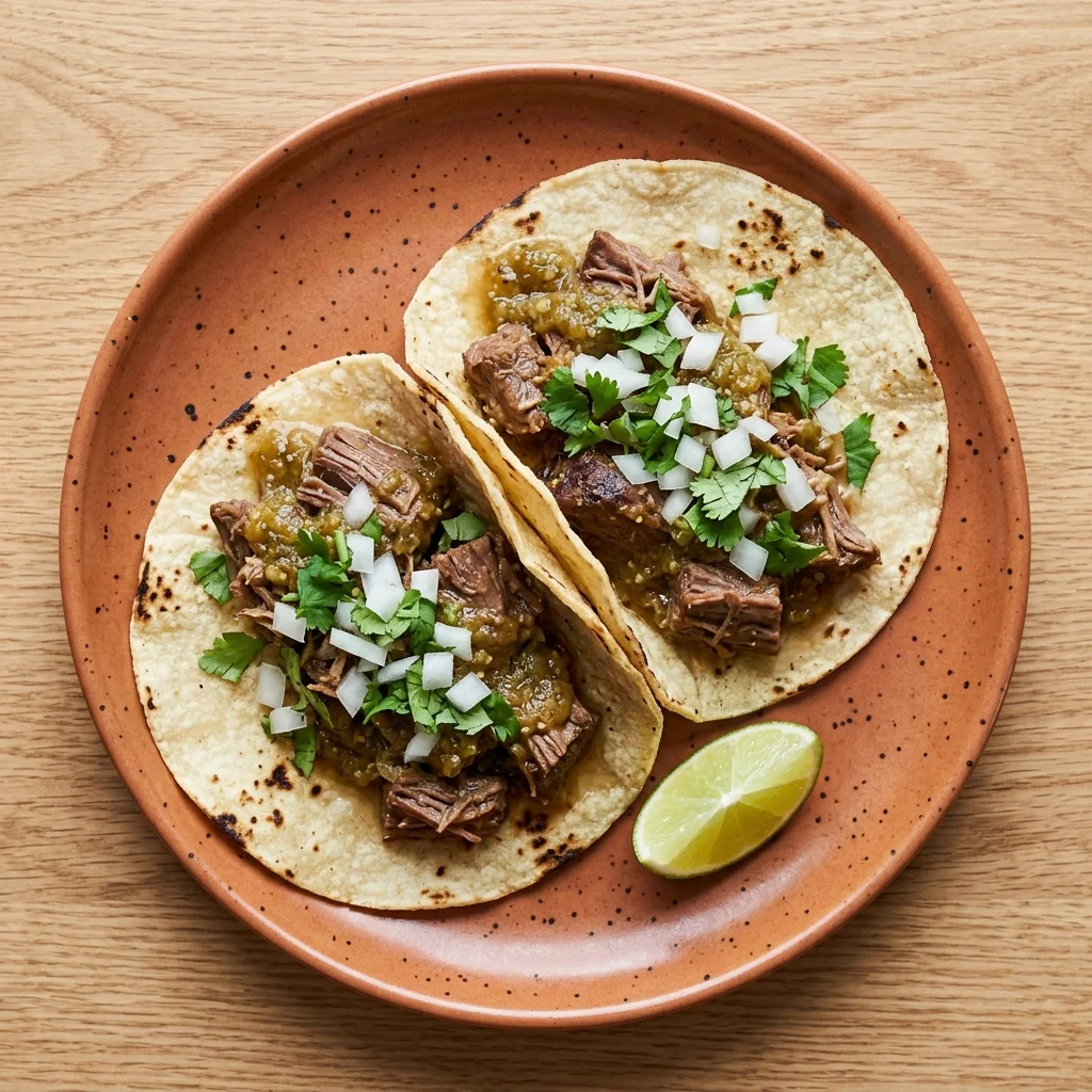Gluten Free Salsa Verde Beef Tacos