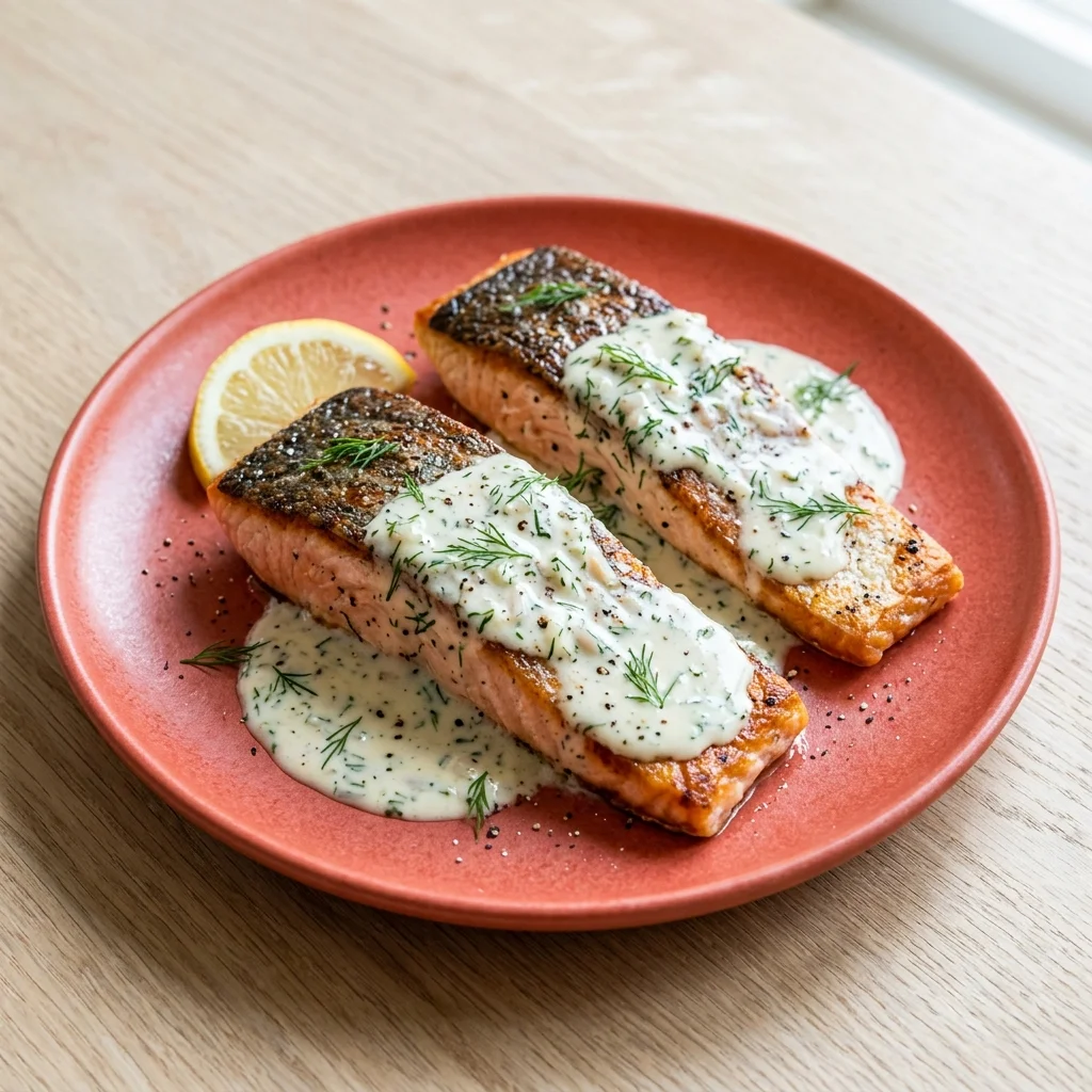 Dairy Free Salmon with Coconut Dill Sauce