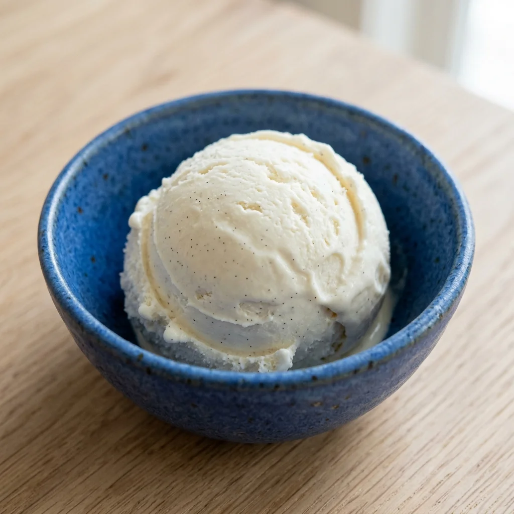 Eggless No-Churn Vanilla Ice Cream