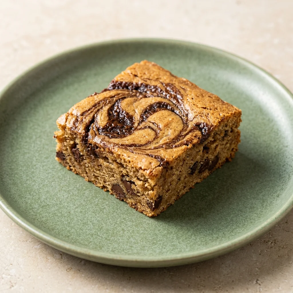 Vegan Blondies with Espresso Swirl