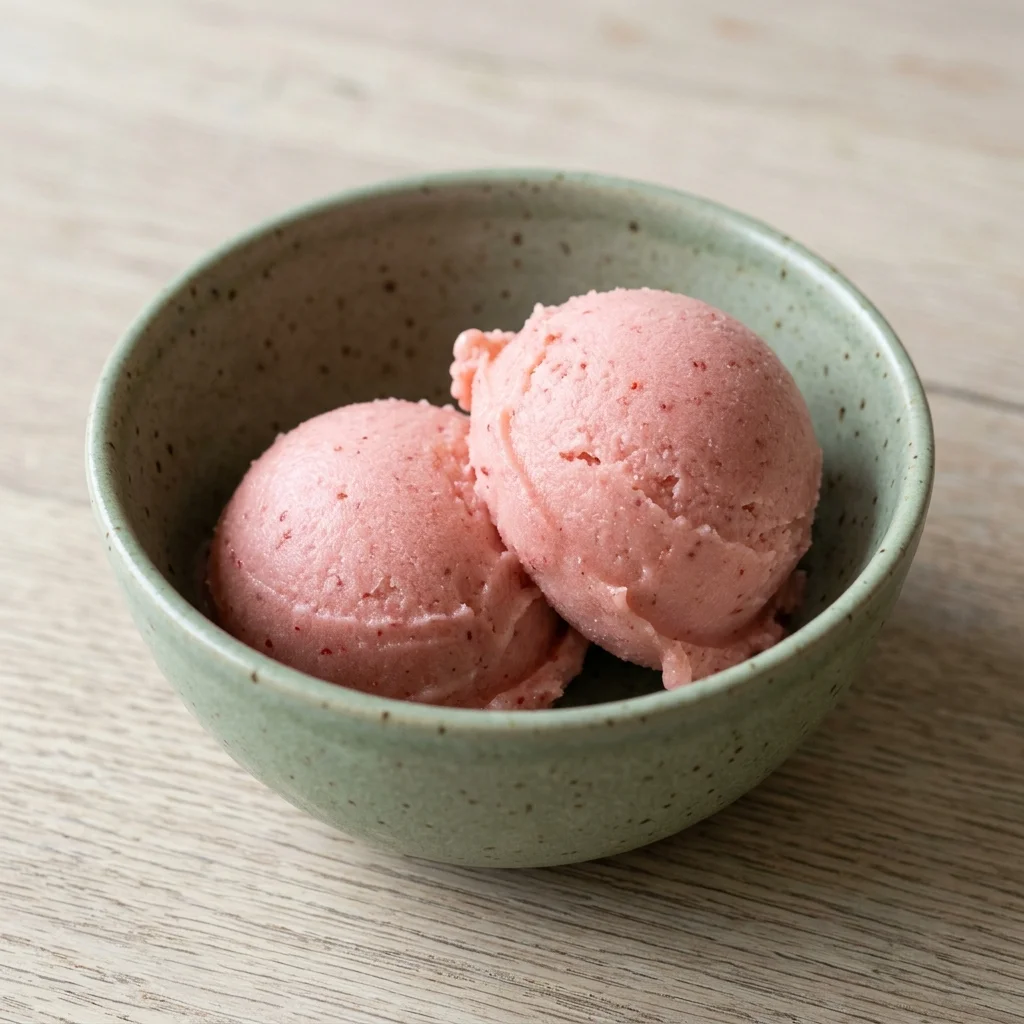 Vegan Strawberry Sorbet