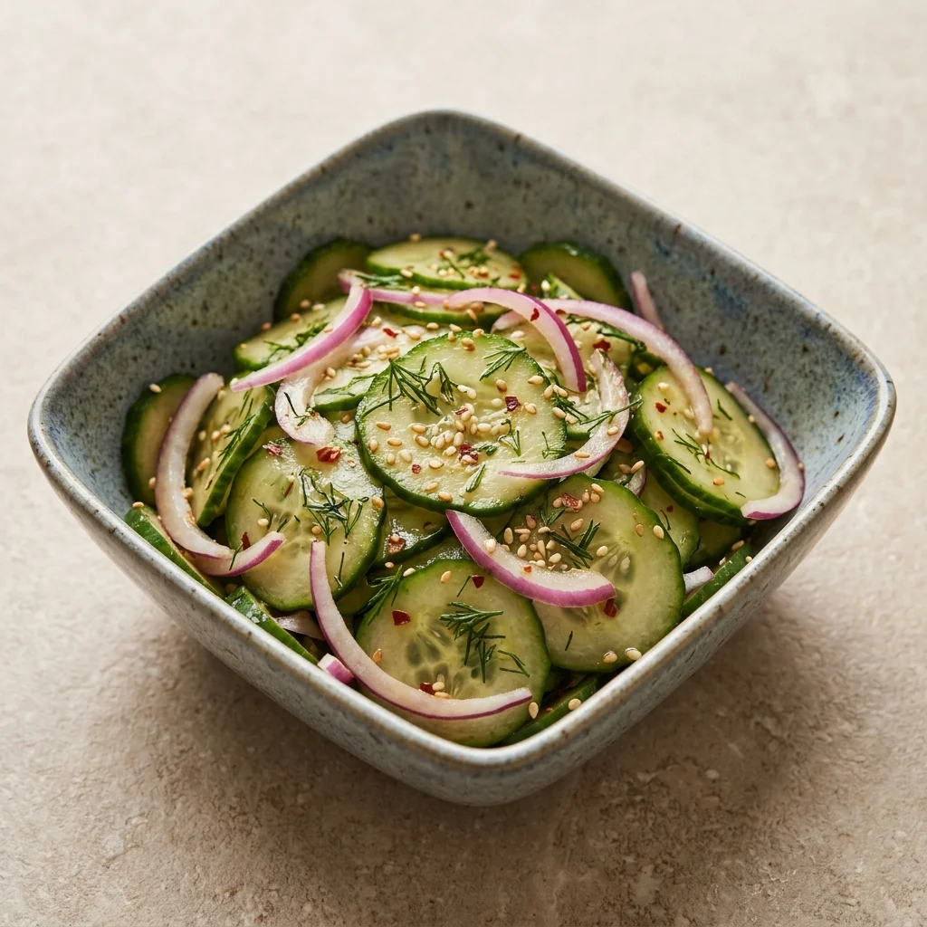 Vegan Fresh Marinated Cucumber Salad