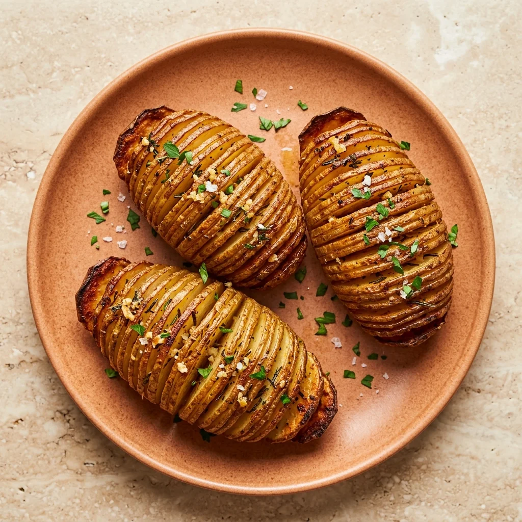 Vegan Hasselback Potatoes