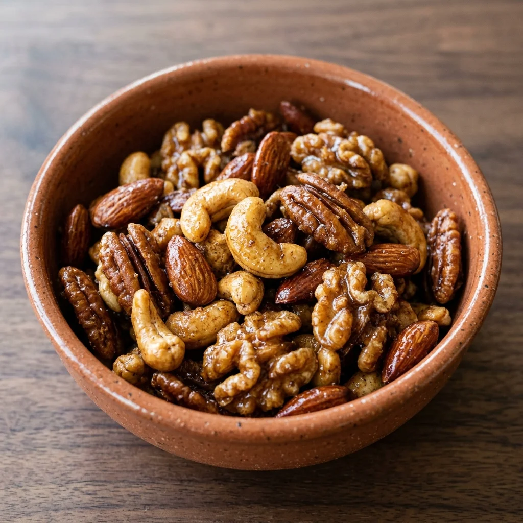 Vegan Maple-Glazed Roasted Nuts