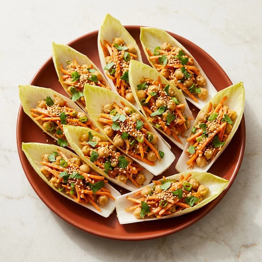 Miso-Sesame Stuffed Endive Leaves