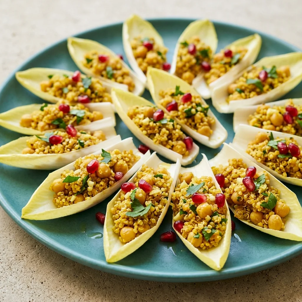 Turmeric-Ginger Stuffed Endive Leaves