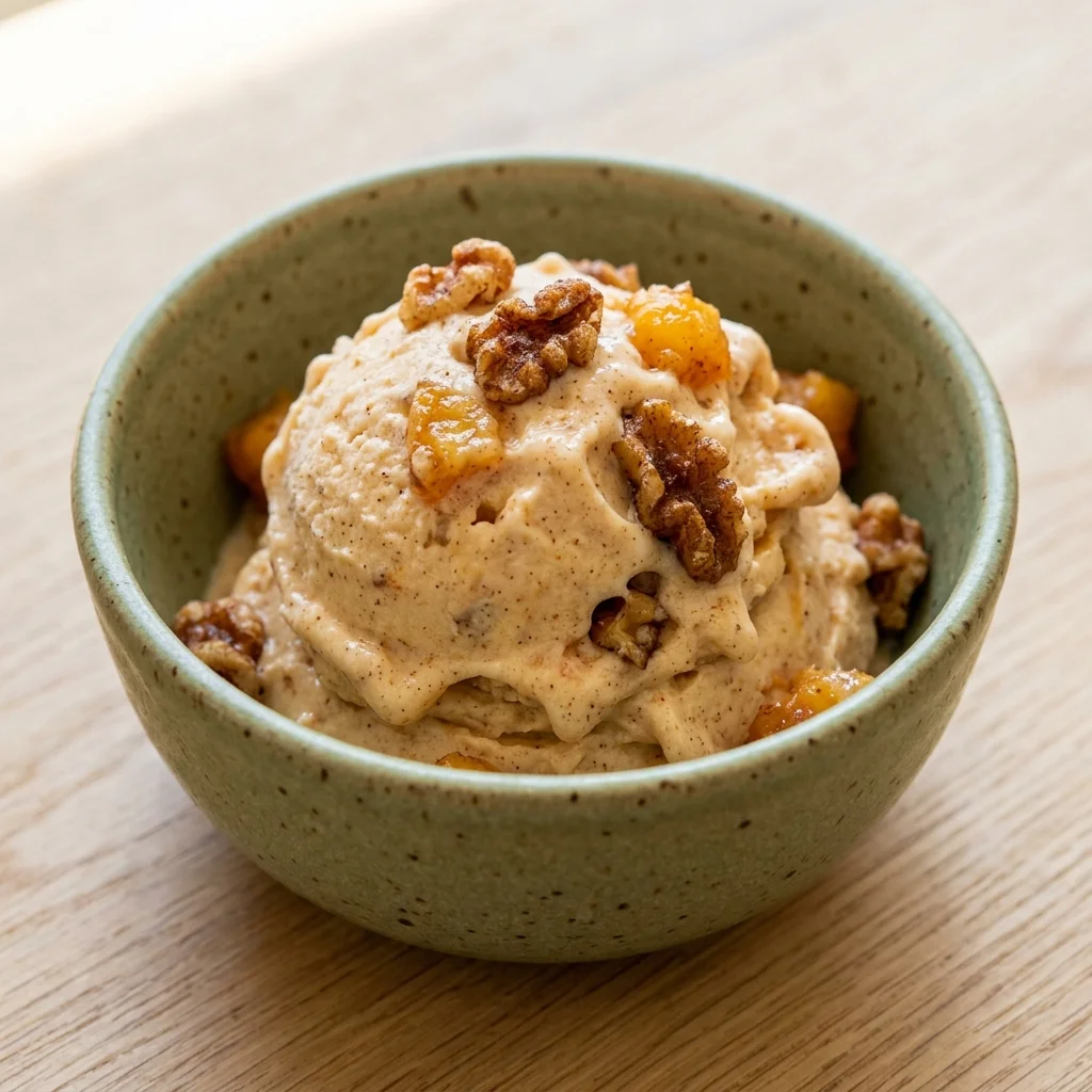 Cinnamon-Walnut Peach Frozen Kefir