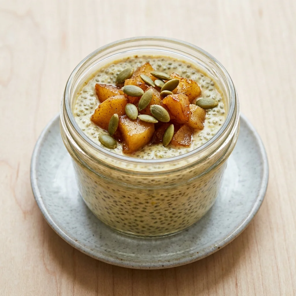 Ginger-Cardamom Apple Chia Pudding