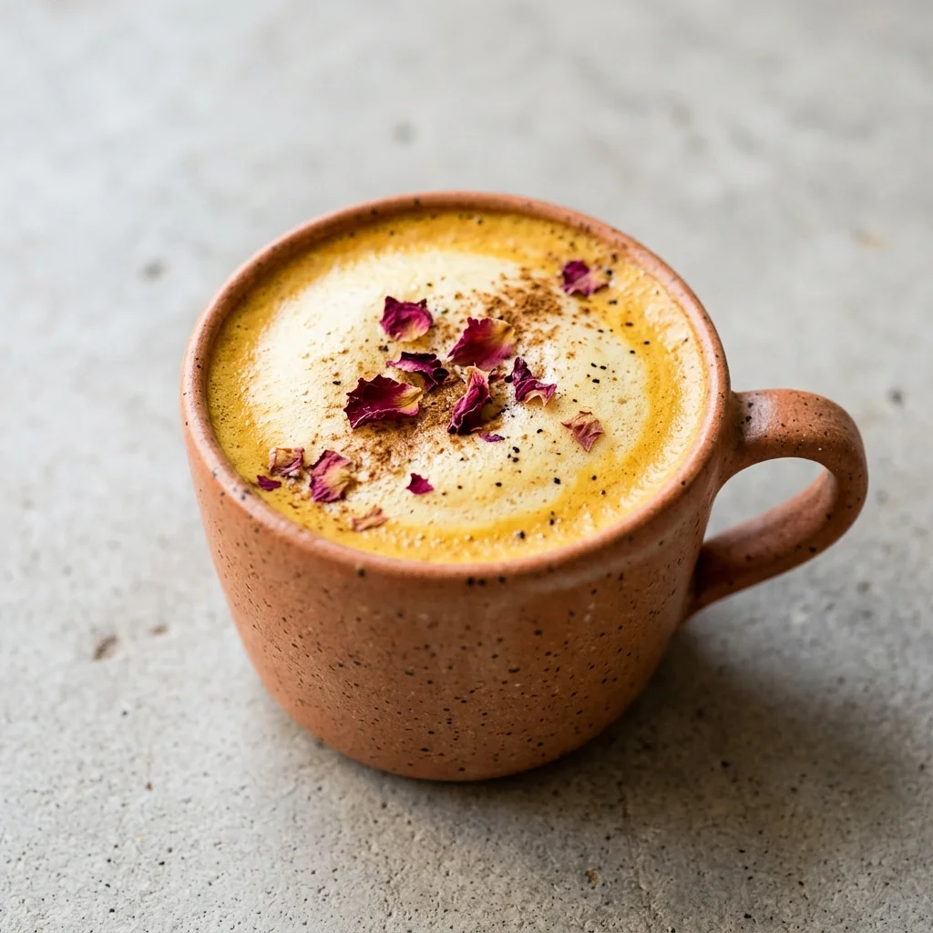 Turmeric, Cinnamon & Cardamom Rose Latte