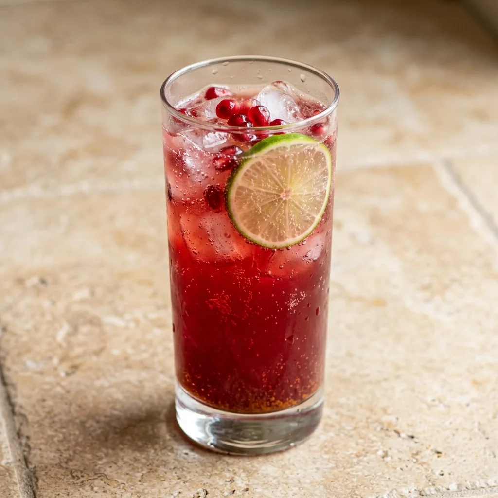 Turmeric-Cinnamon Pomegranate Lime Spritzer