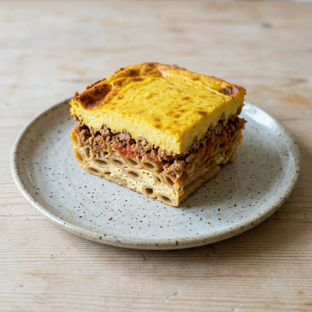 Greek Pastitsio with Turmeric Béchamel