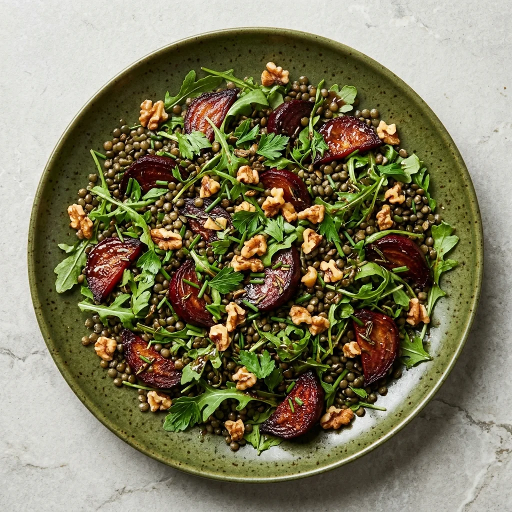 Balsamic-Rosemary Lentil and Roasted Beet Salad
