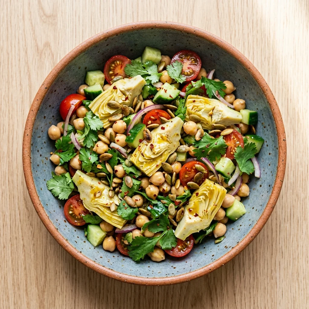 Cilantro-Lime Chickpea & Artichoke Salad