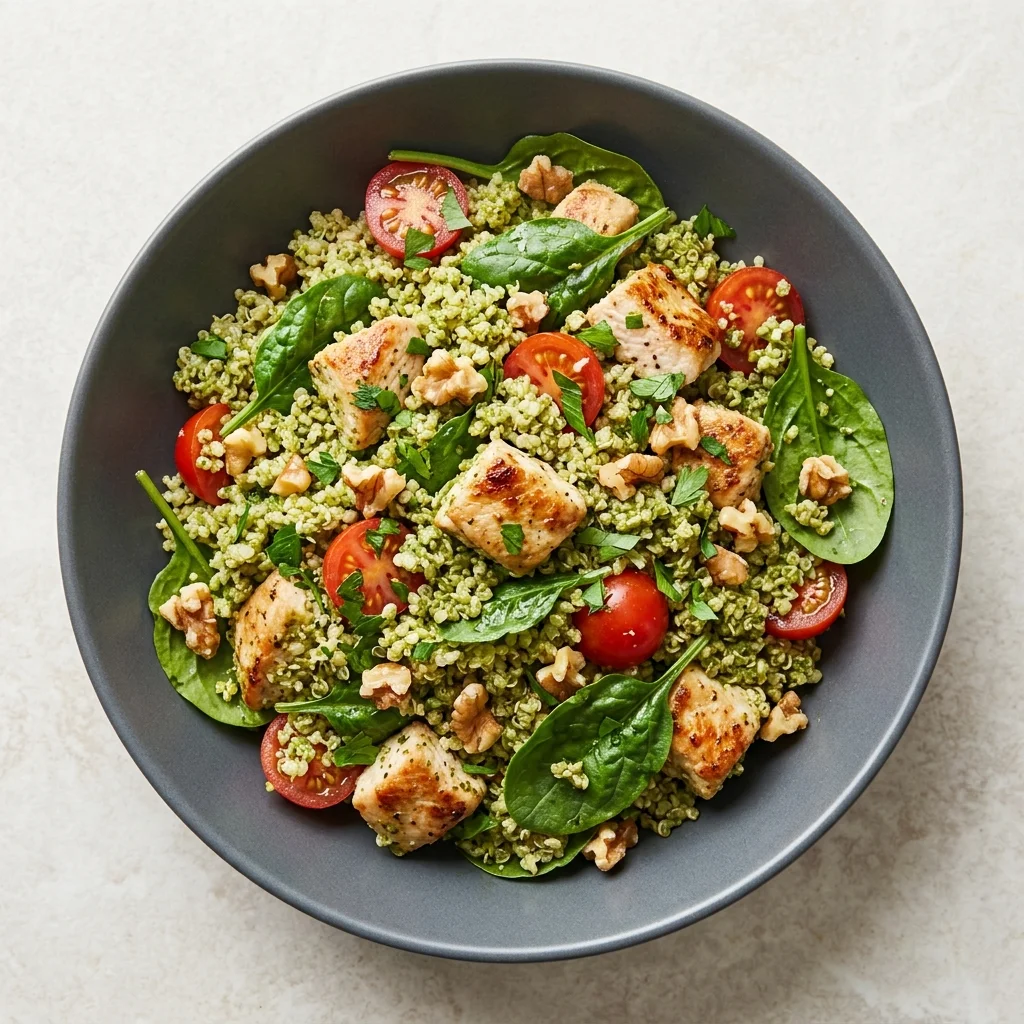 Pesto-Walnut Turkey Quinoa Salad