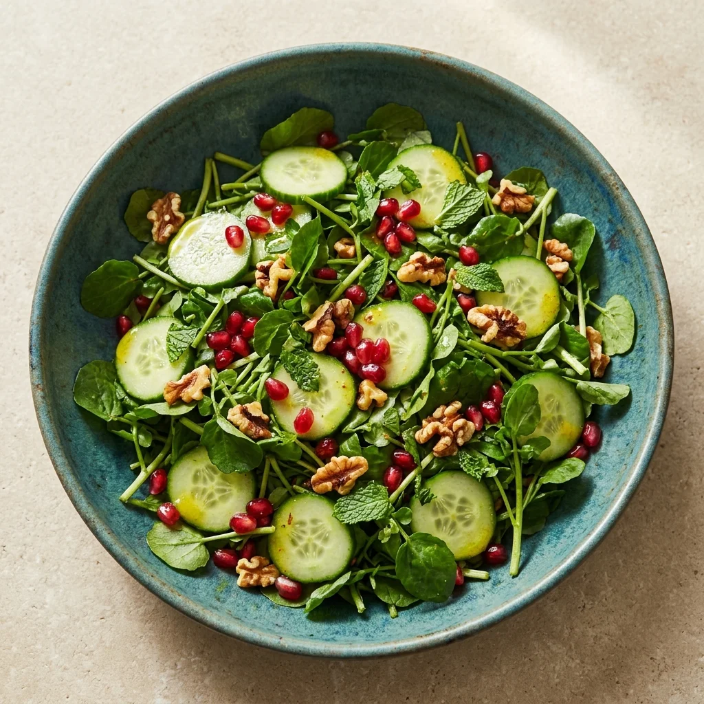 Pomegranate & Mint Watercress Salad