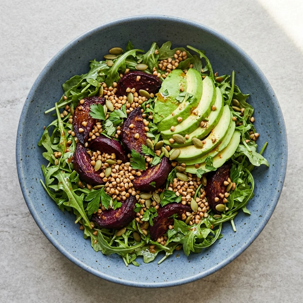 Smoky Paprika Buckwheat and Roasted Beet Salad