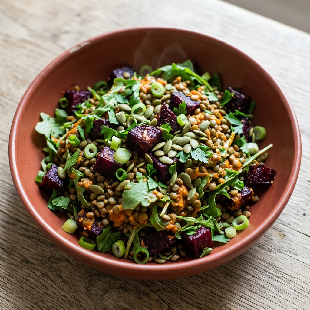Smoky Paprika Lentil and Roasted Beet Salad