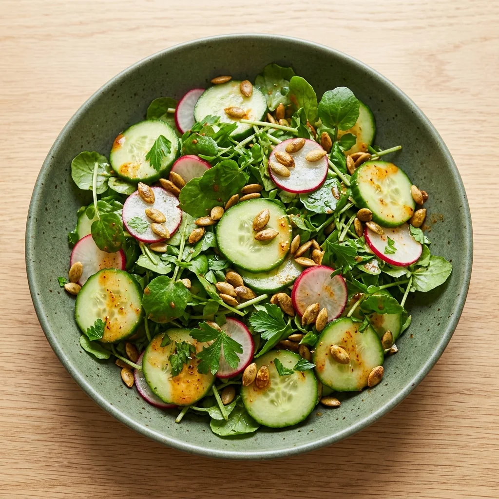 Smoky Paprika Watercress and Cucumber Salad