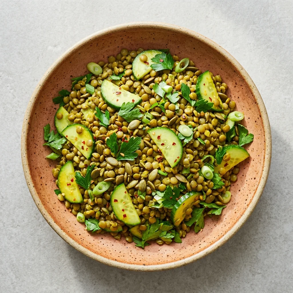 Turmeric-Ginger Lentil & Cucumber Salad