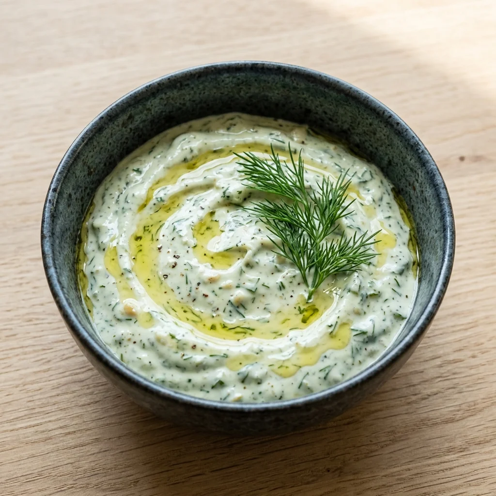 Roasted Garlic & Dill Yogurt Sauce