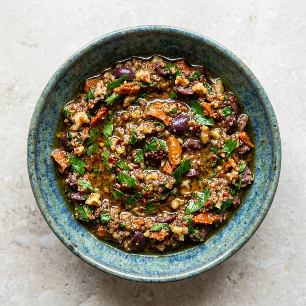 Mediterranean Tomato, Olive & Parsley Pesto