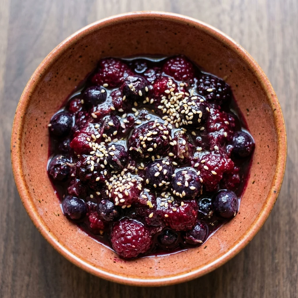 Miso-Sesame Berry Compote