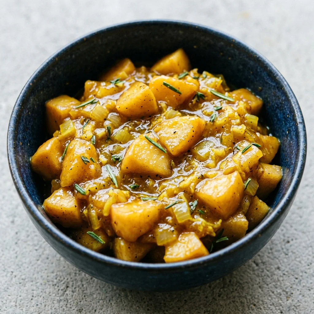 Turmeric-Ginger Apple Herb Chutney