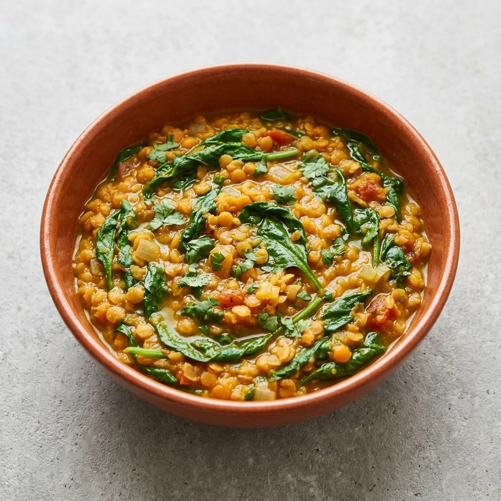 Cilantro-Lime Red Lentils with Spinach