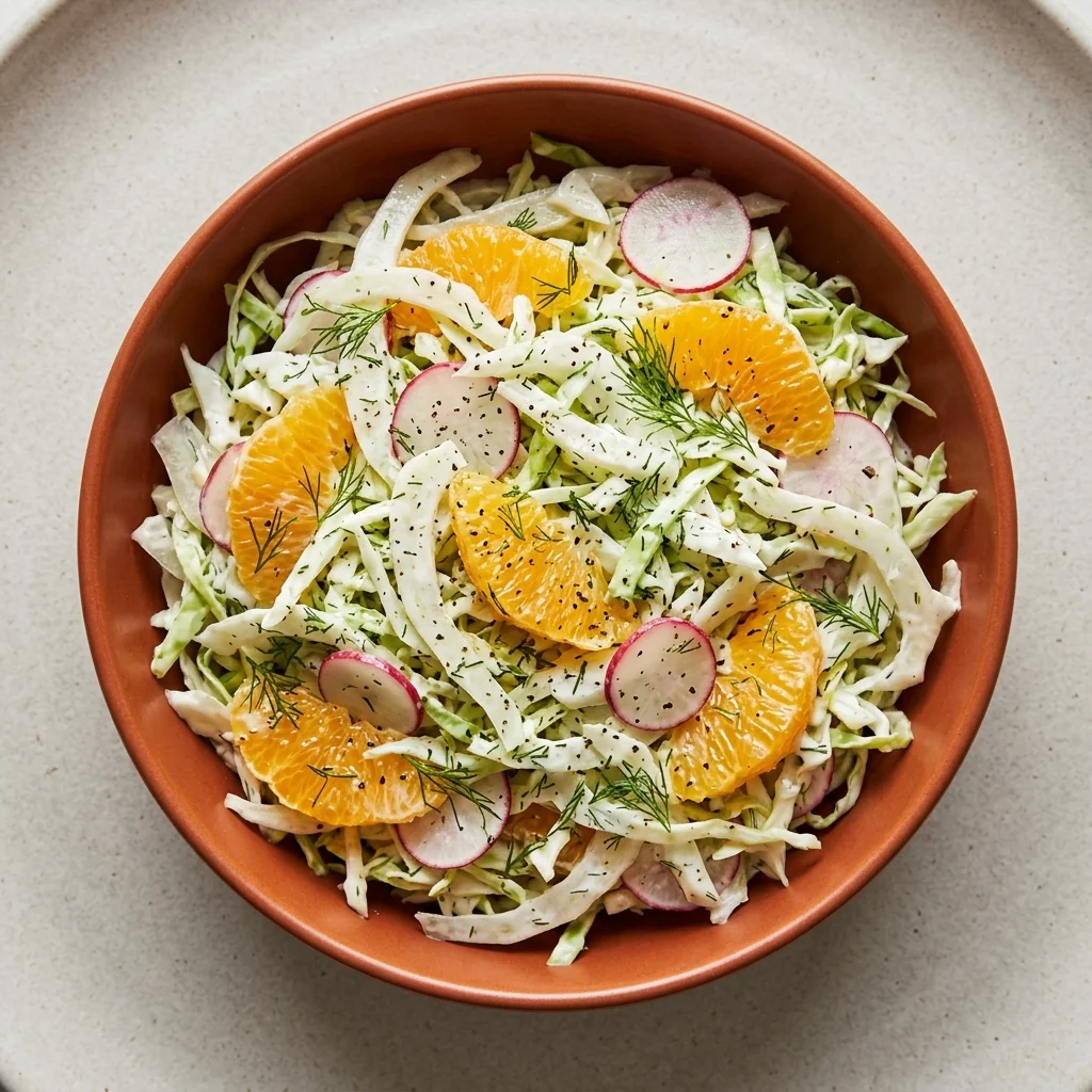 Fennel & Citrus Slaw with Garlic-Dill Yogurt Dressing