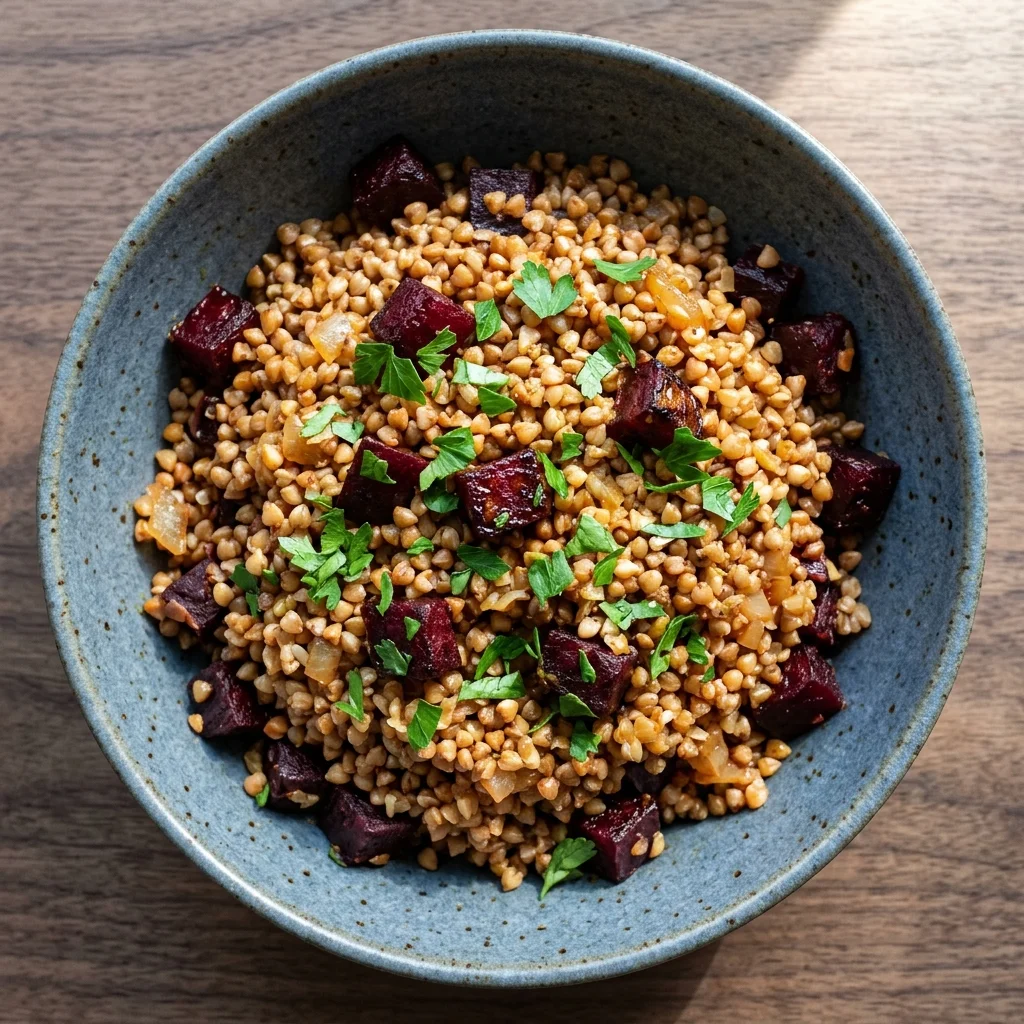Smoky Paprika Buckwheat & Beet Pilaf