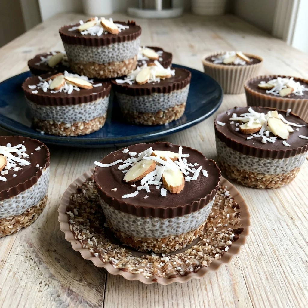Dark Chocolate Almond Coconut Chia Snack Cups