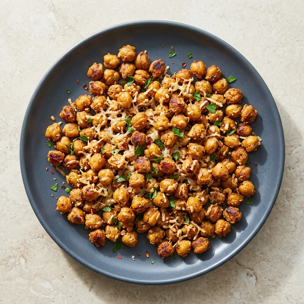 Garlic Parmesan Roasted Chickpeas