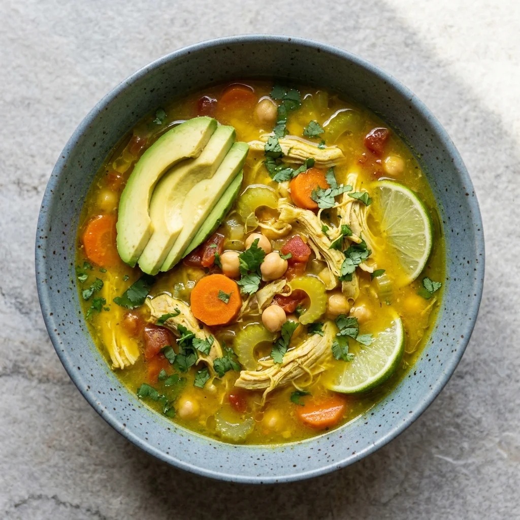 Cilantro-Lime Chicken Turmeric Soup
