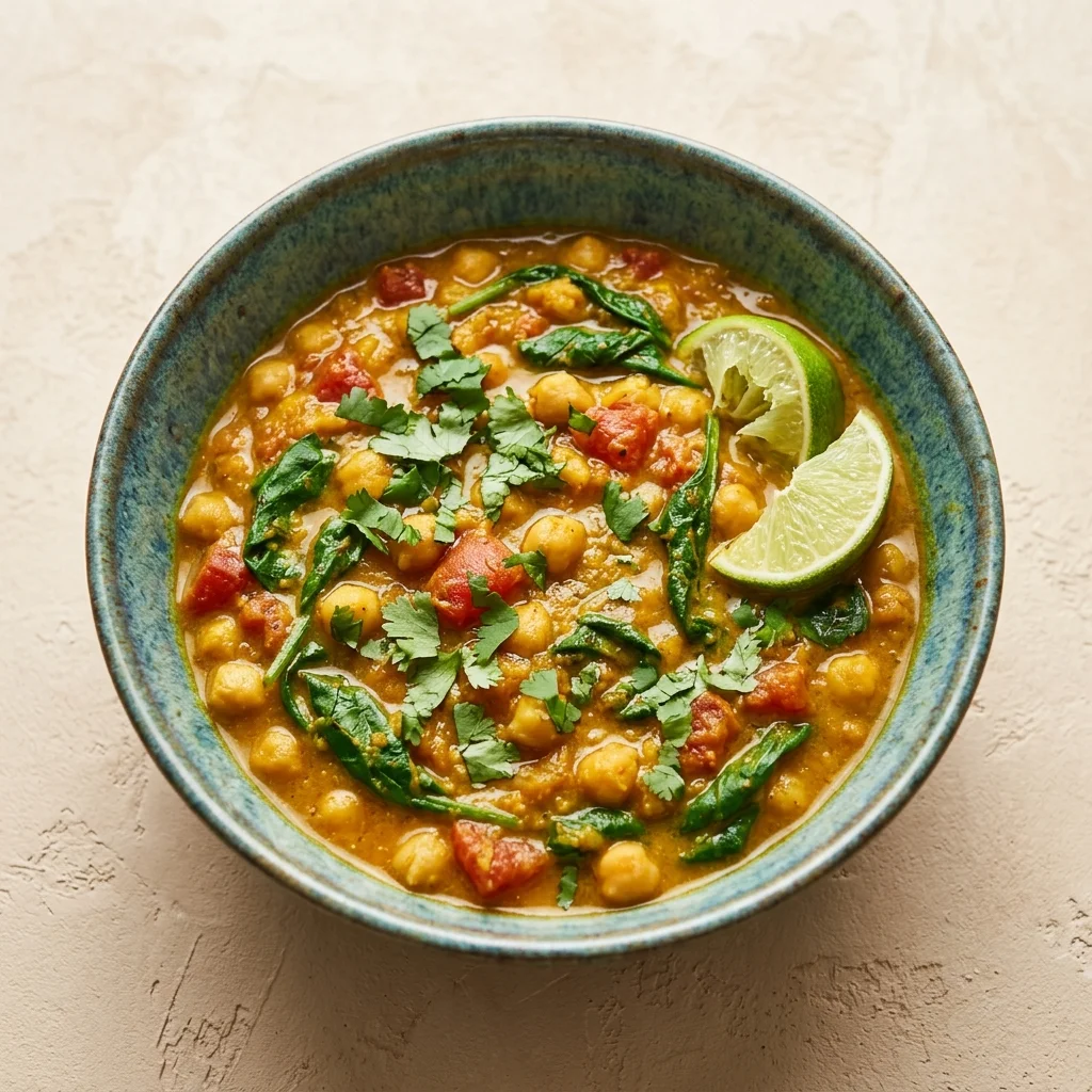 Golden Coconut Curry Chickpea Chili