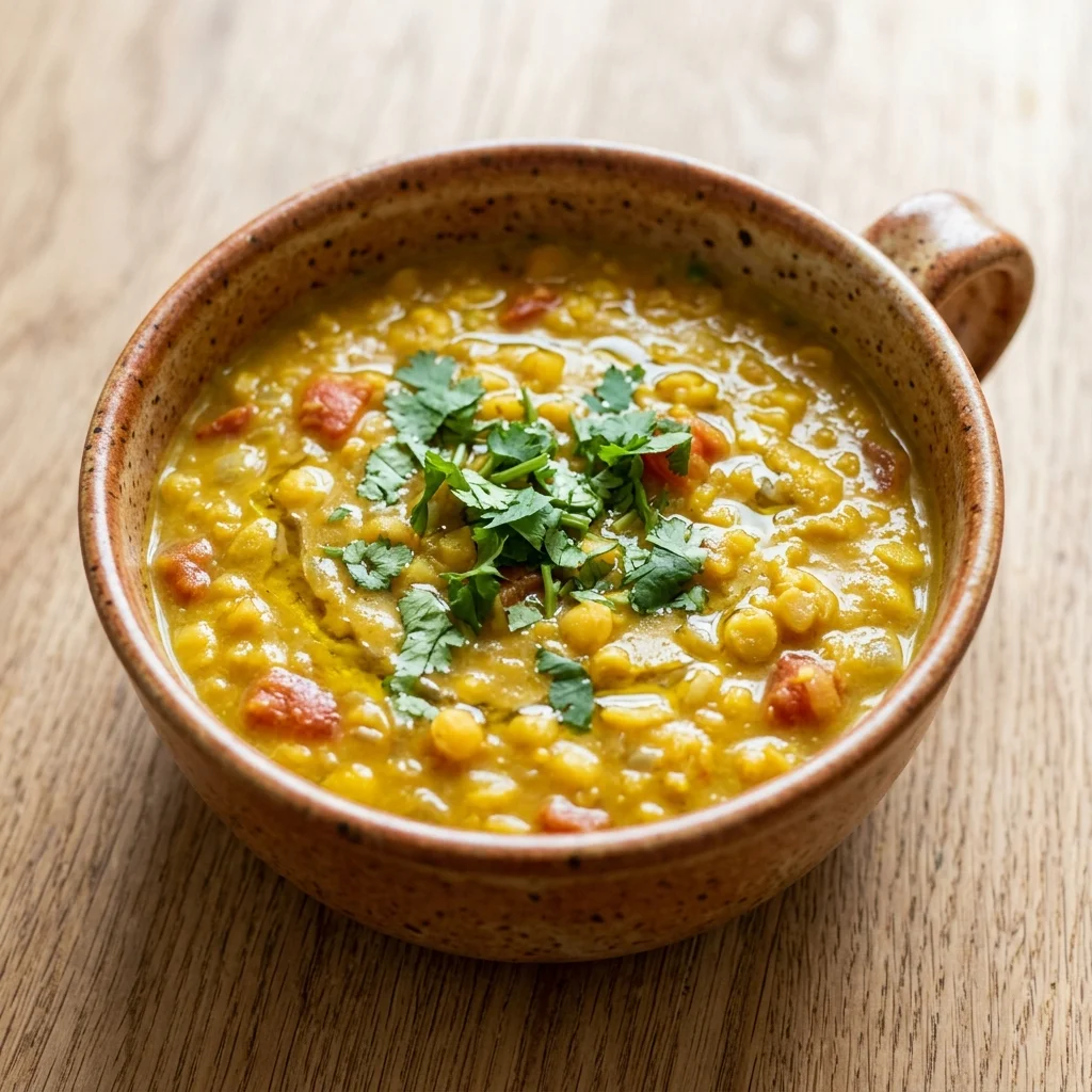 Golden Coconut Curry Yellow Split Pea Dal