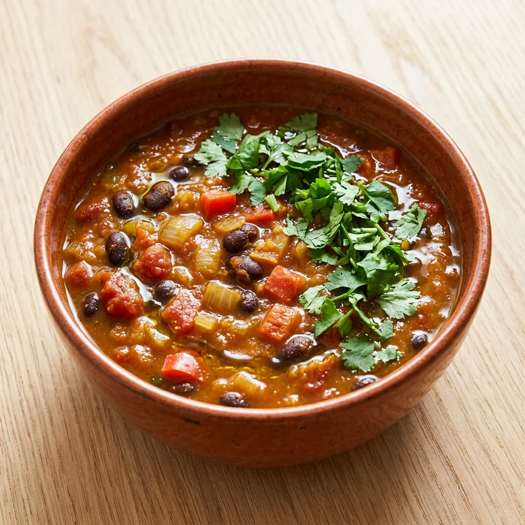 Moroccan Cinnamon-Spice Pumpkin & Black Bean Chili