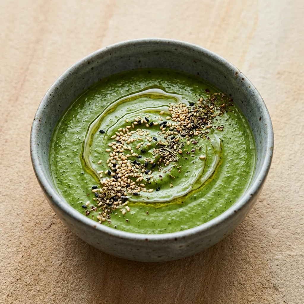 Za'atar-Tahini Green Vegetable Soup