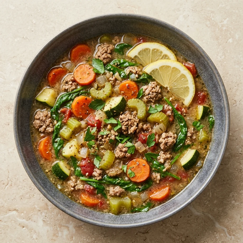 Za'atar-Tahini Turkey Vegetable Soup