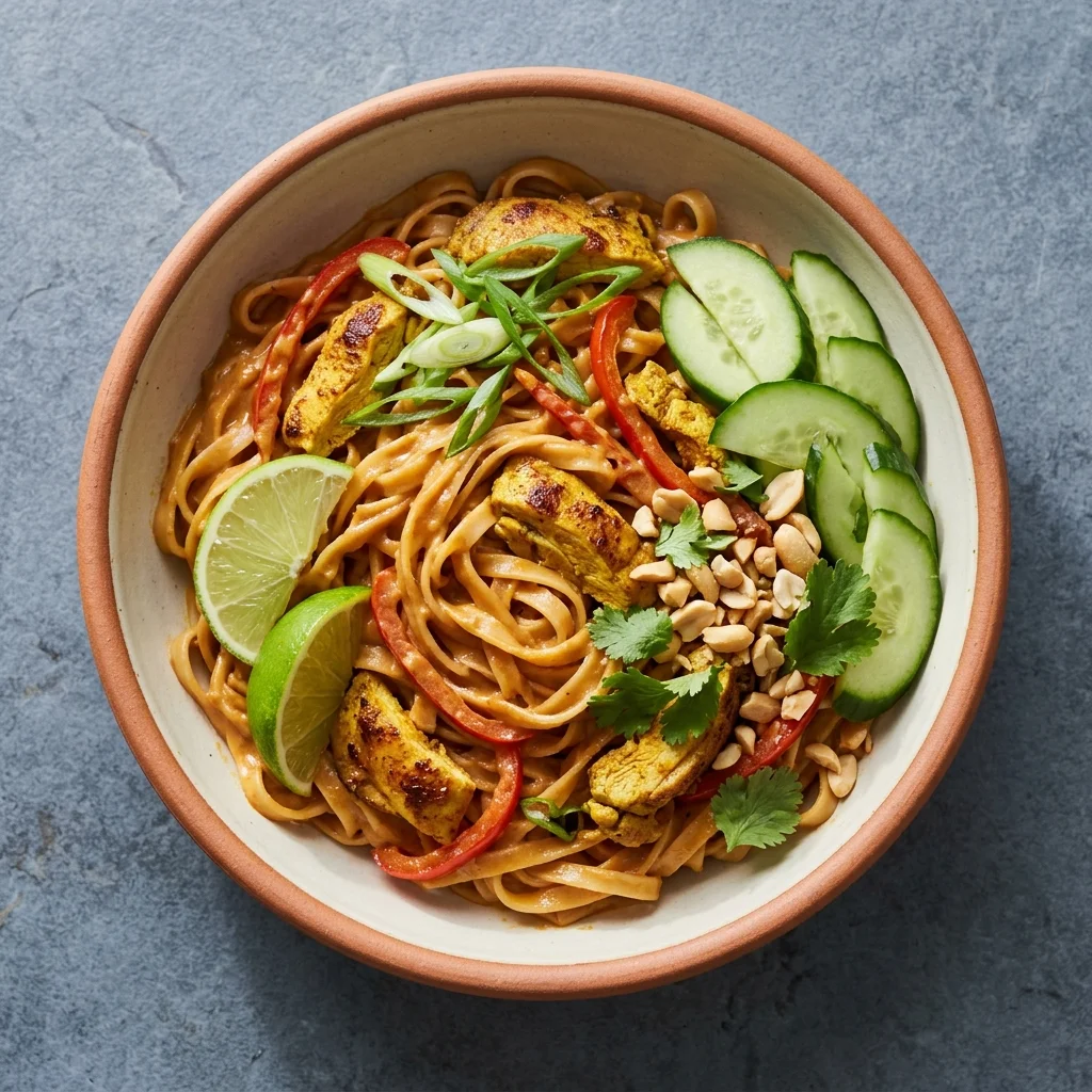 Chicken Satay Rice Noodles