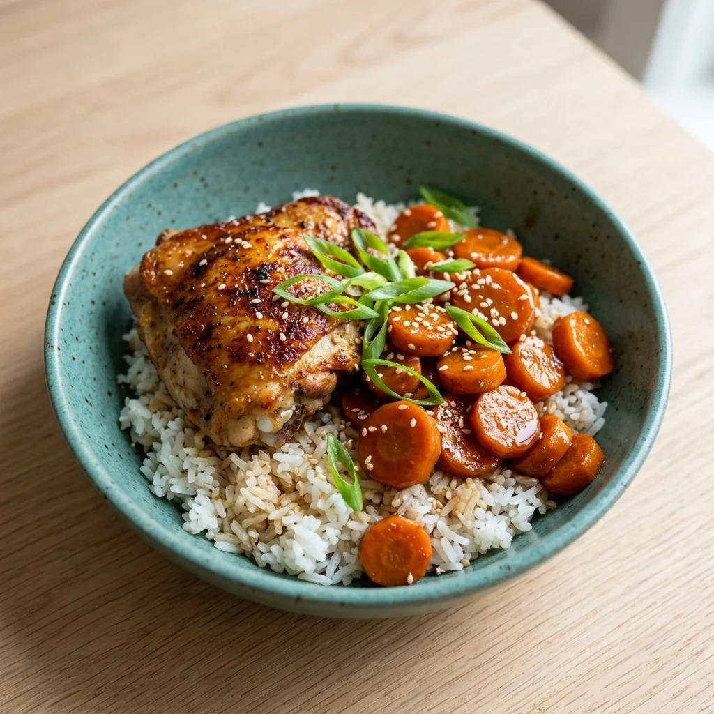 Glazed Carrots Chicken Bowl