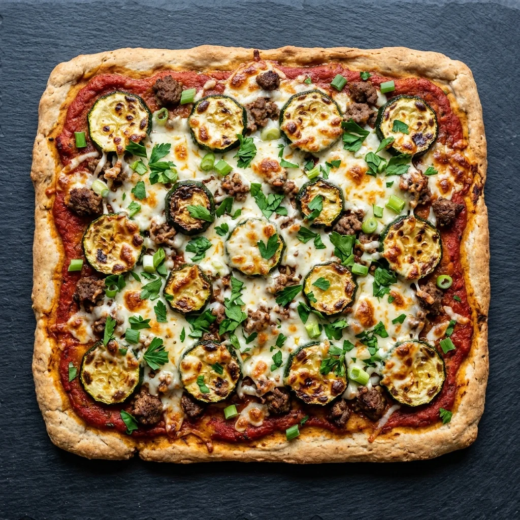 Moroccan-Spiced Beef Pizza with Charred Zucchini