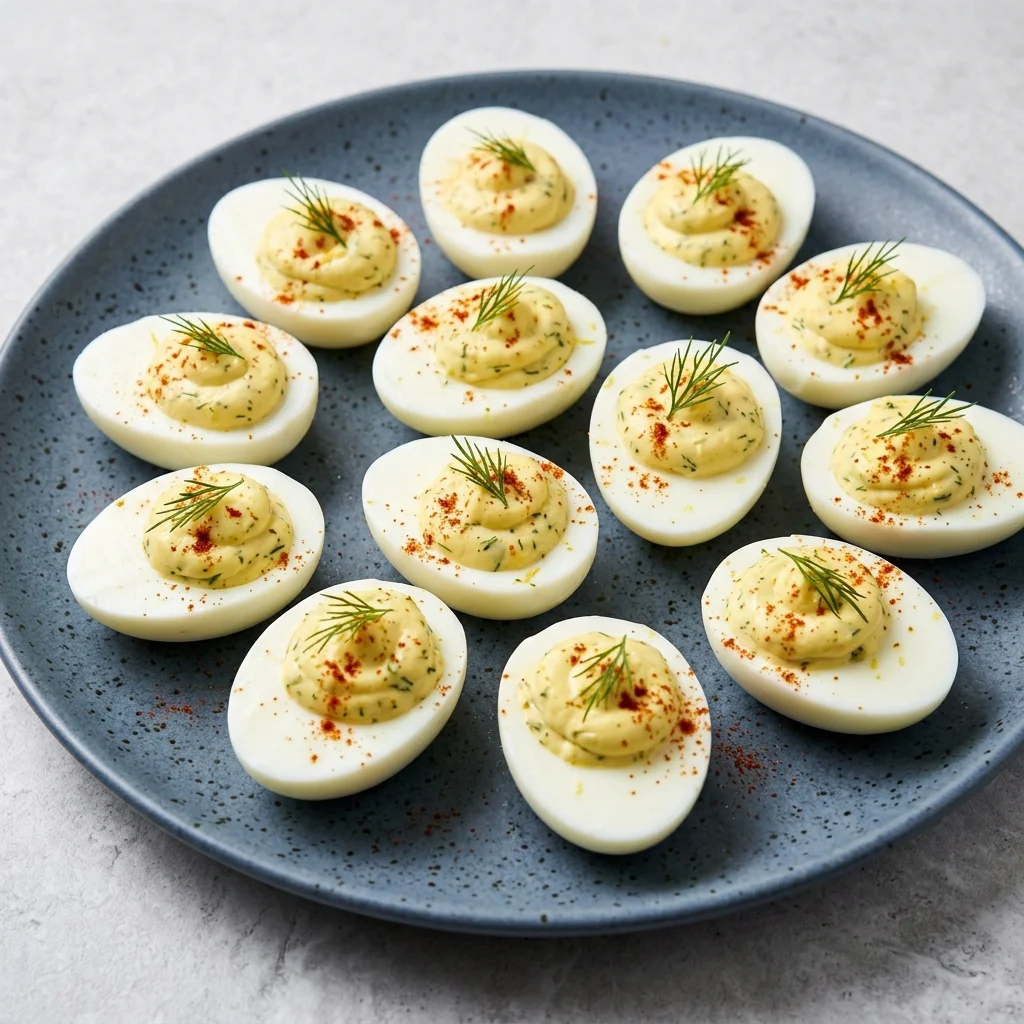Lemon Dill Deviled Eggs