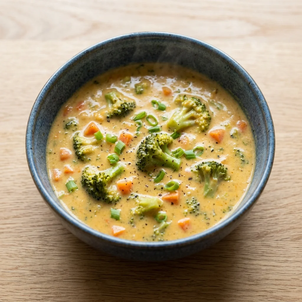 Scallion Broccoli Cheddar Soup