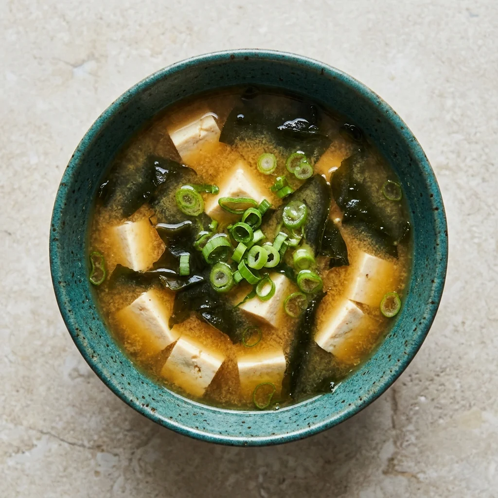 Miso Soup with Tofu & Scallions