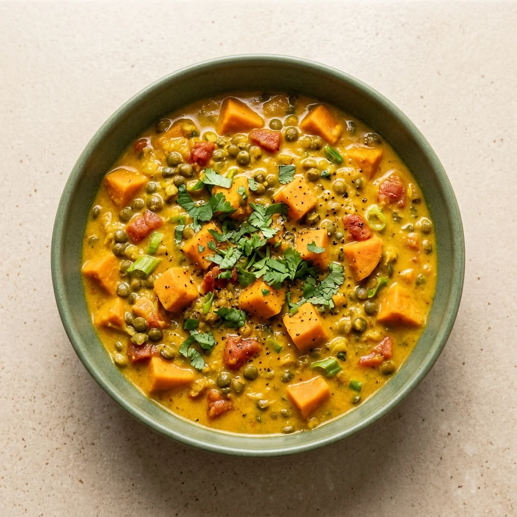 Sweet Potato Lentil Coconut Stew