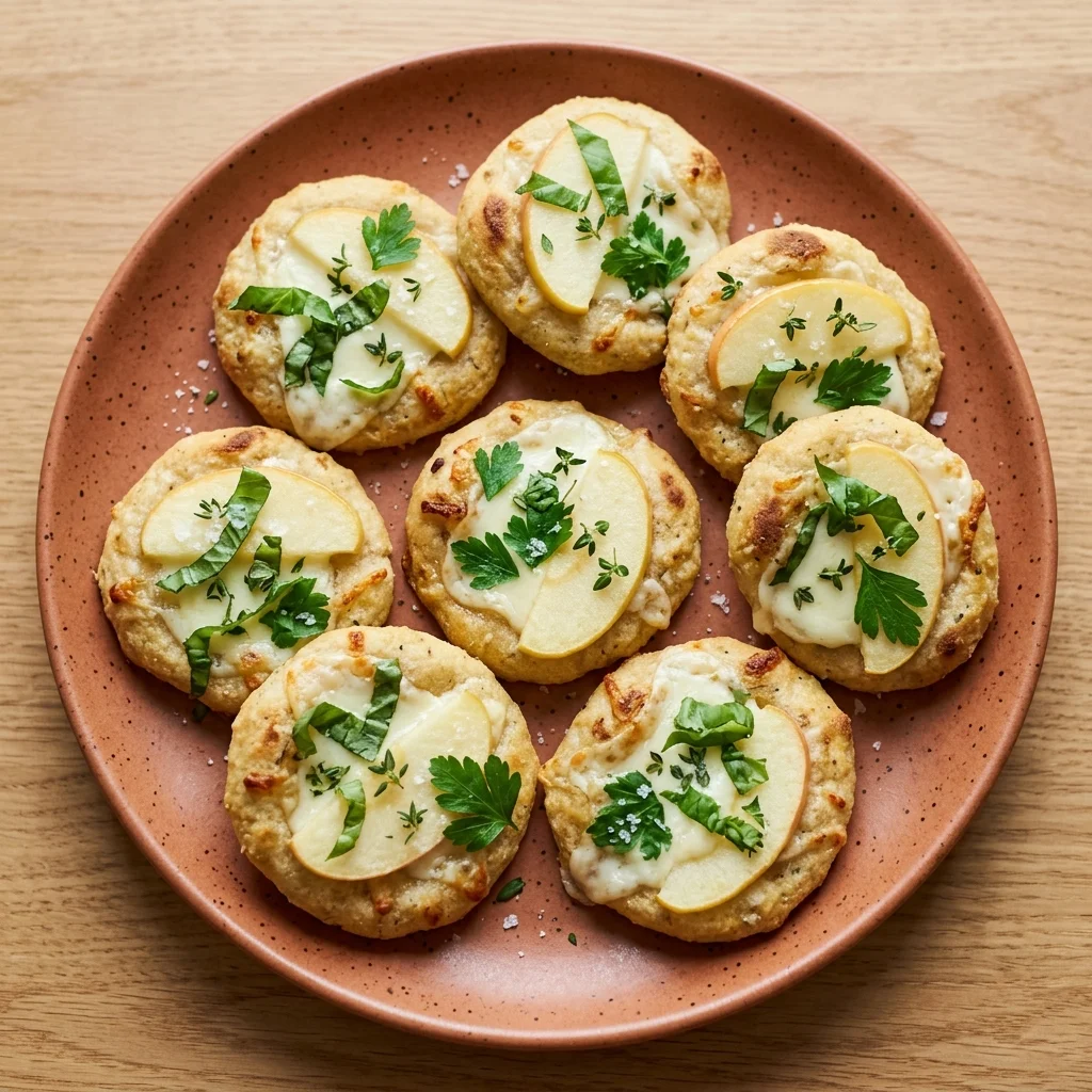 Herb Mini Flatbread Bites with Apple