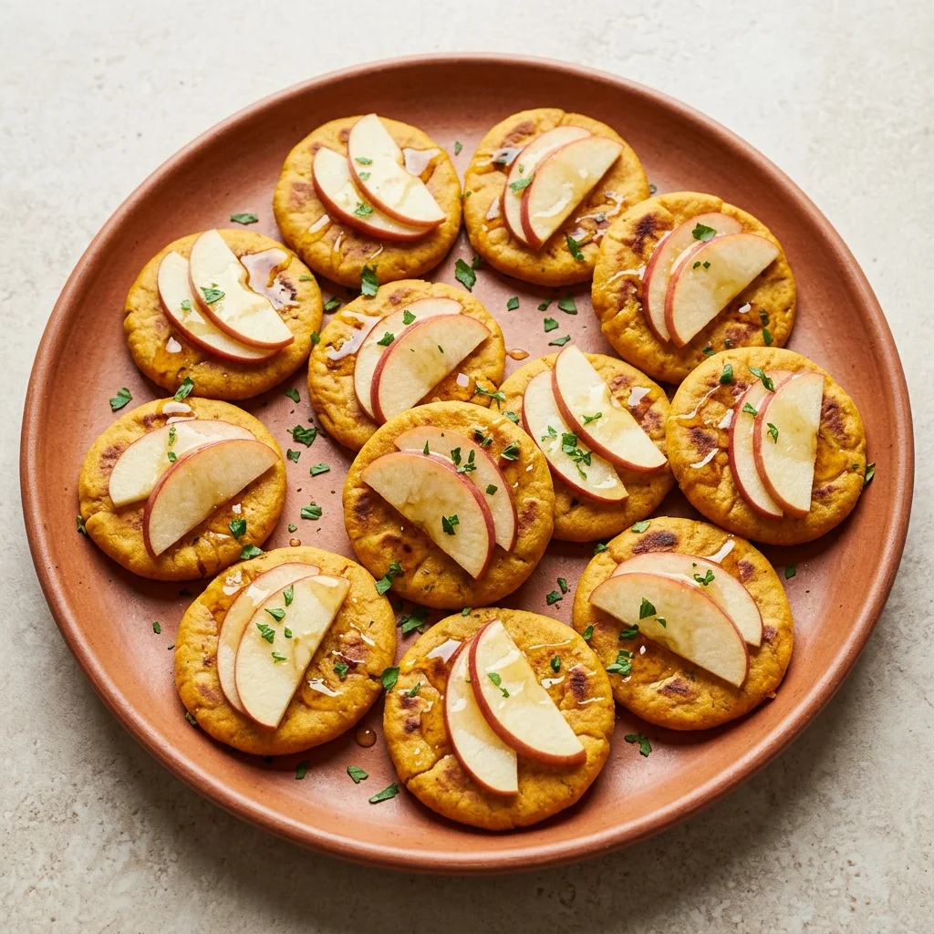 Ginger-Turmeric Mini Flatbread Bites with Apple