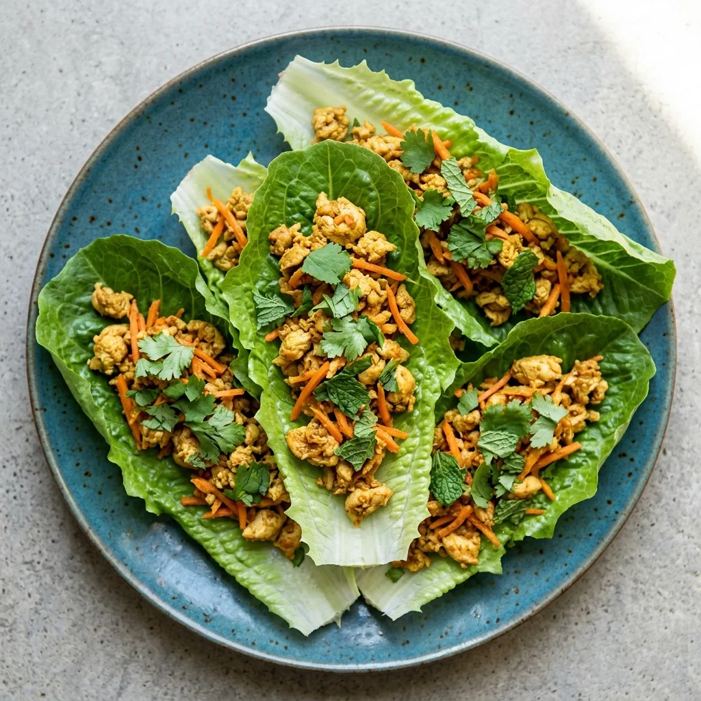 Ginger-Turmeric Romaine Lettuce Cups with Carrot