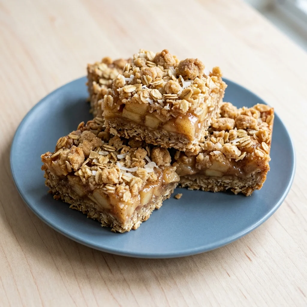 Coconut-Vanilla Apple Crumble Bars