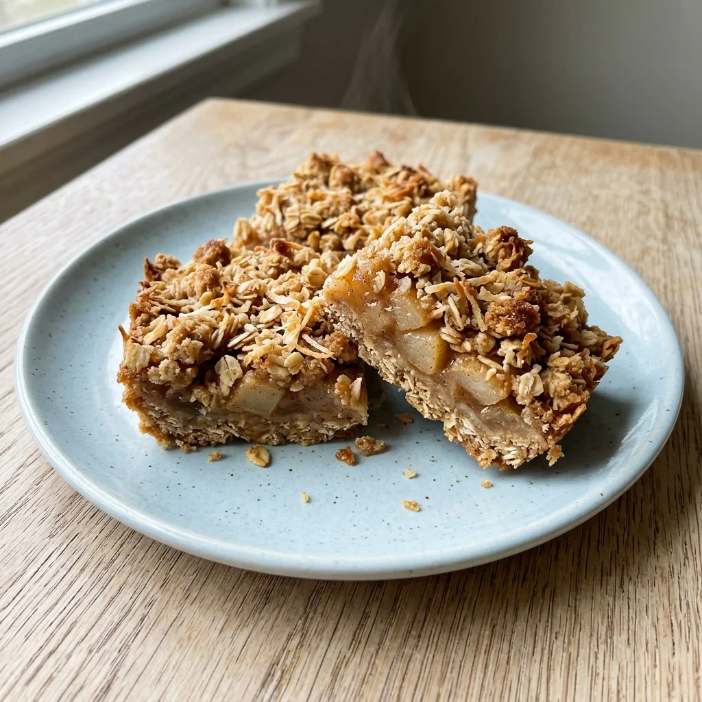 Coconut-Vanilla Pear Crumble Bars